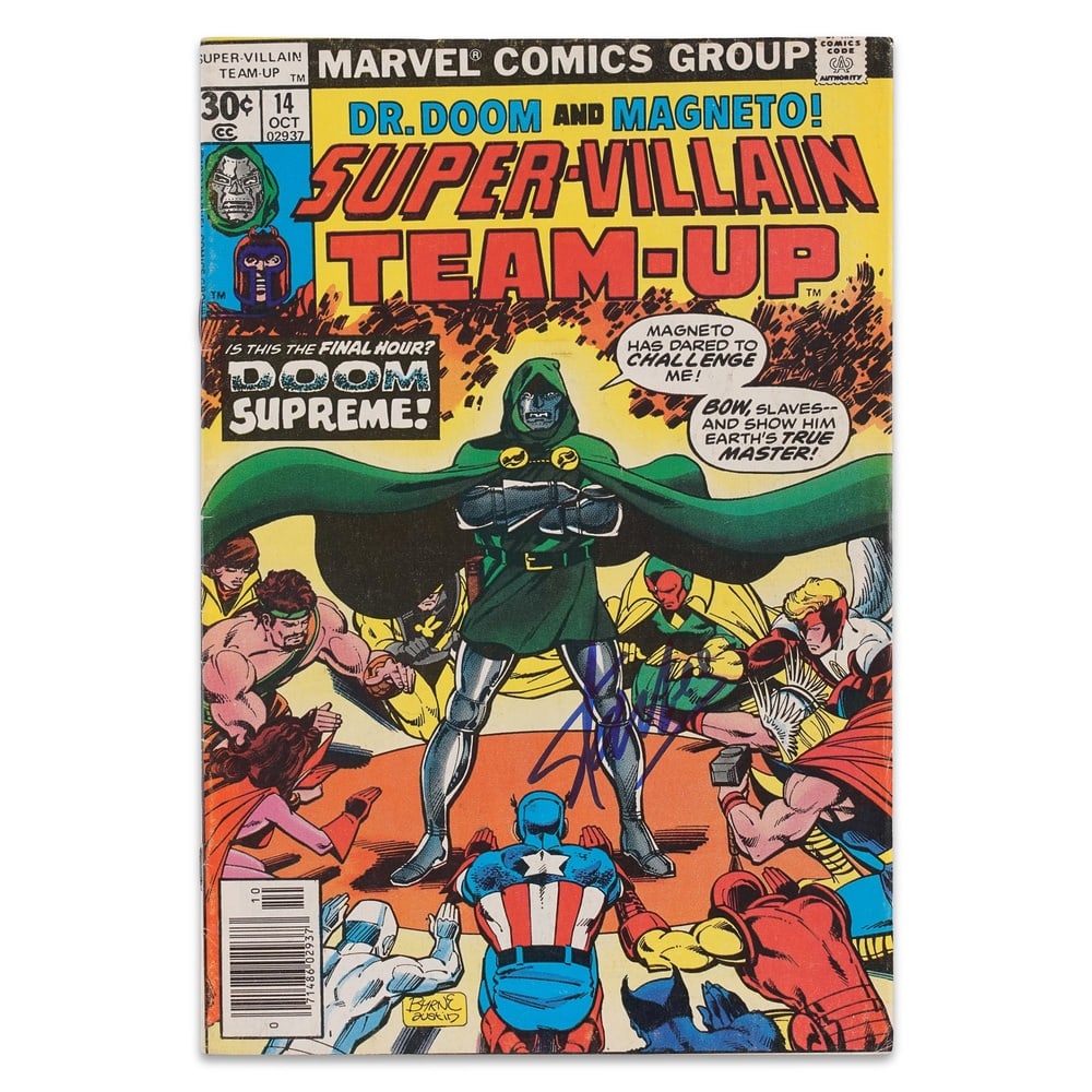 STAN LEE SIGNED "SUPER-VILLAIN TEAM-UP" #14 MARVEL COMIC (1 of 3)