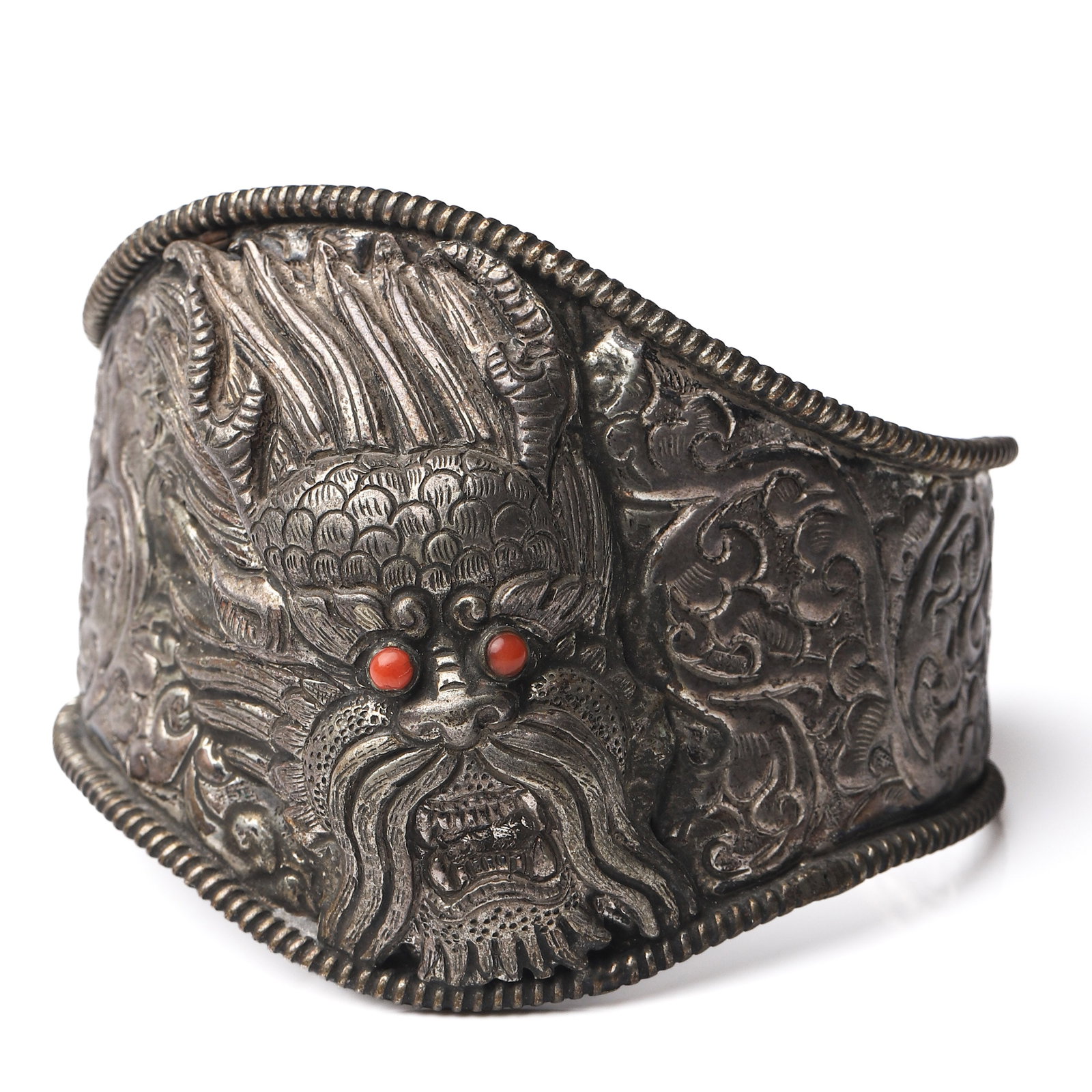 A SILVER DRAGON BRACELET - 2