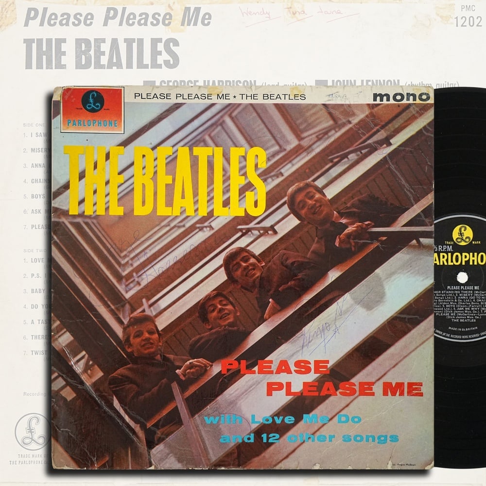 THE BEATLES FULLY SIGNED "PLEASE PLEASE ME" 1963 U.K. FIRST PRESSING LP (1 of 4)