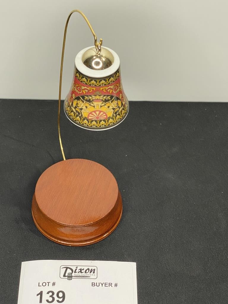 VERSACE BELL ORNAMENT ROSENTHAL WITH WOOD STAND (1 of 2)