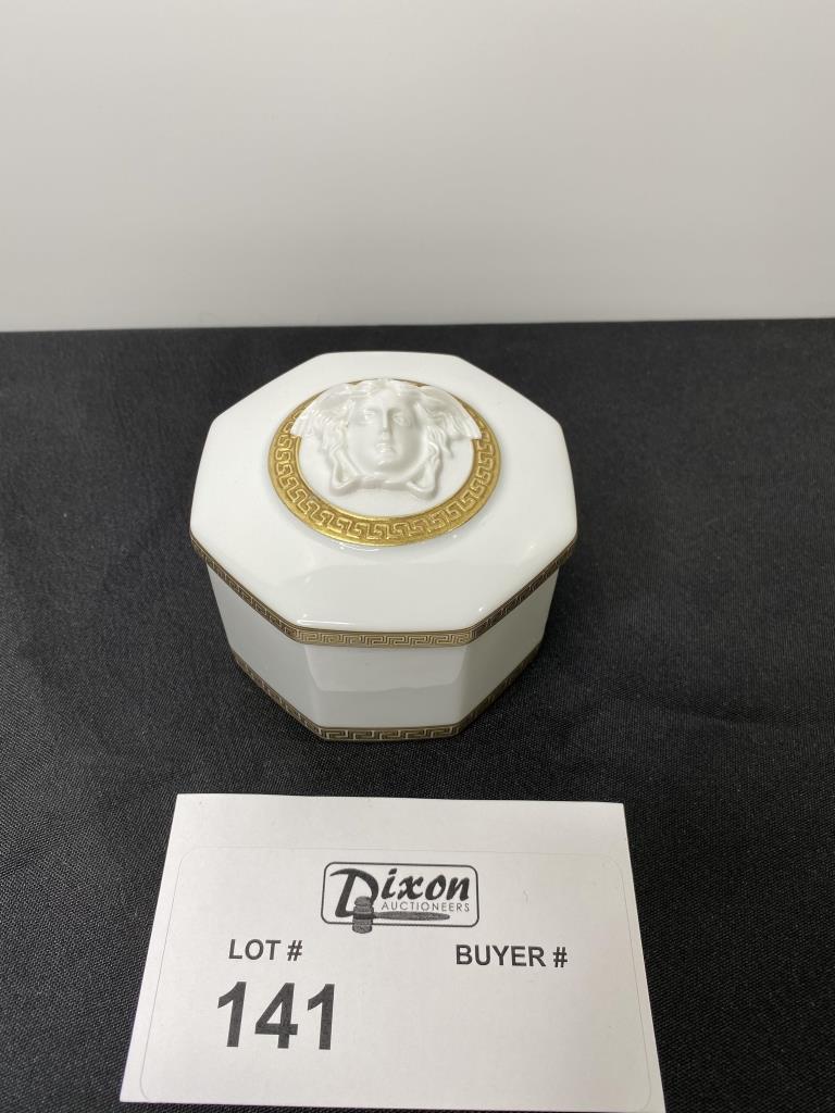 VERSACE ROSENTHAL MEDUSA GORGONA TRINKET BOX 3" X 2.25" (1 of 4)