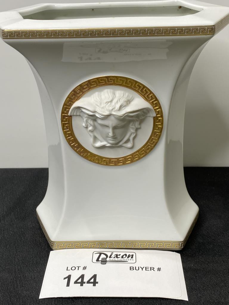 VERSACE ROSENTHAL MEDUSA GORGONA VASE WHITE / GOLD (1 of 5)