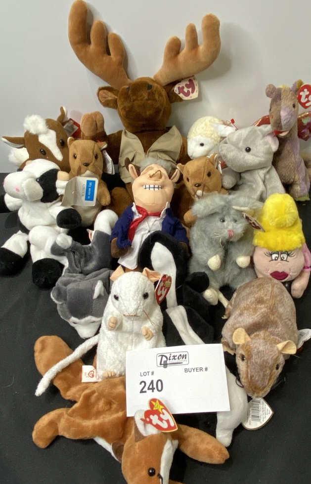 TY BEANIE BABY LOT ASSORTED SEE PHOTO 16 TOTAL TY (1 of 1)
