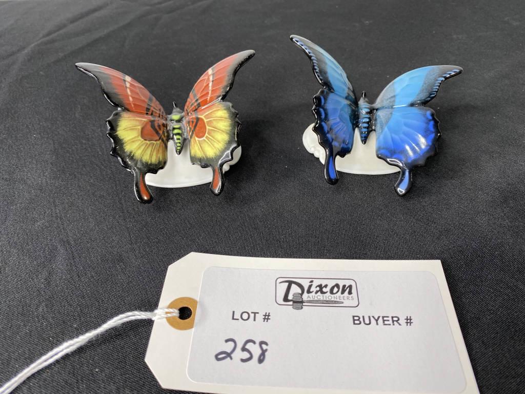 PAIR ROSENTHAL BUTTERFLY'S: ROSENTHAL BUTTERFLY CLASSIC ROSS COLLECTION 3.5 X 3.5