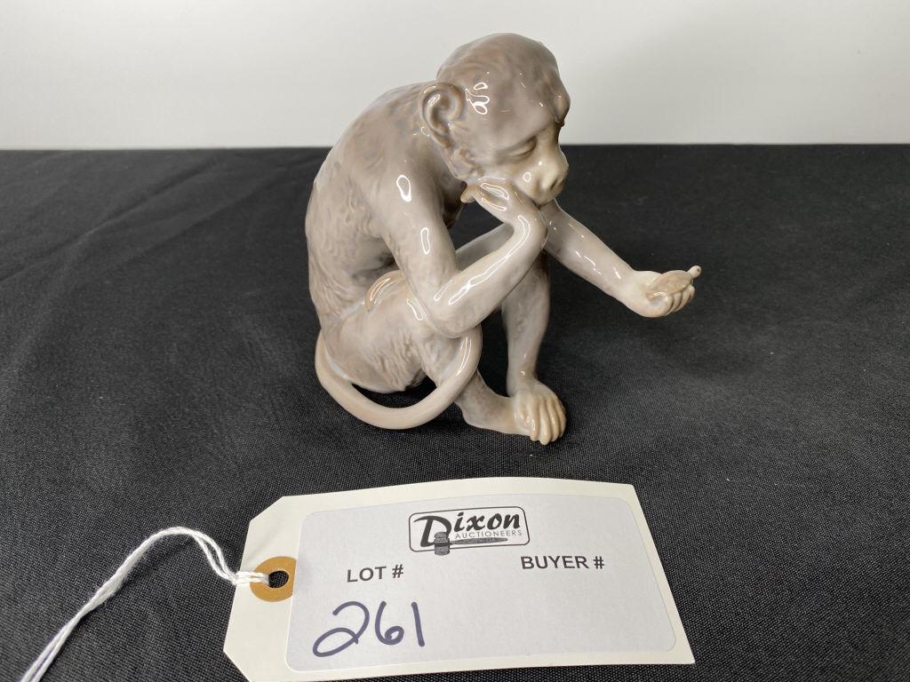 BING AND GRONDAHL MONKEY HOLDING TURTLE 1510 BING AND: BING AND GRONDAHL MONKEY HOLDING TURTLE 1510 6.5 INCHES
