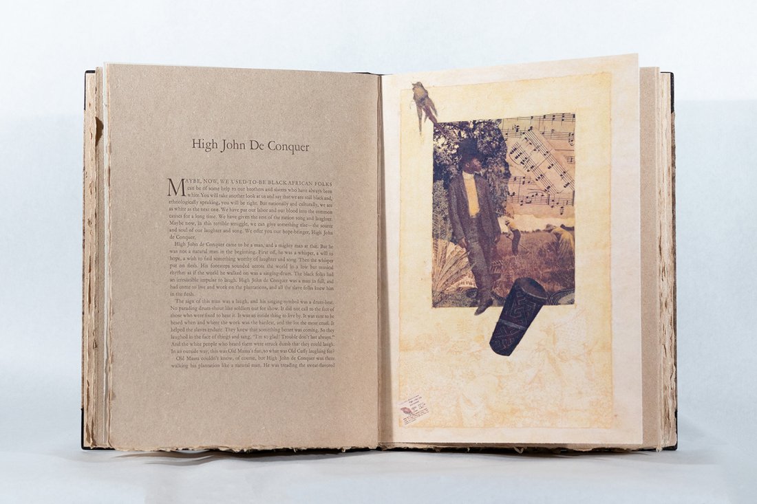 Betye Saar, b. 1926, Bookmarks in the Pages of Life: Betye Saarb. 1926Bookmarks in the Pages of Life 2000one volume with six serigraphs on handmade paper housed in a brown linen clamshell casetext by Zora Neale Hurston11.5 x 15.5 inches (one volume)