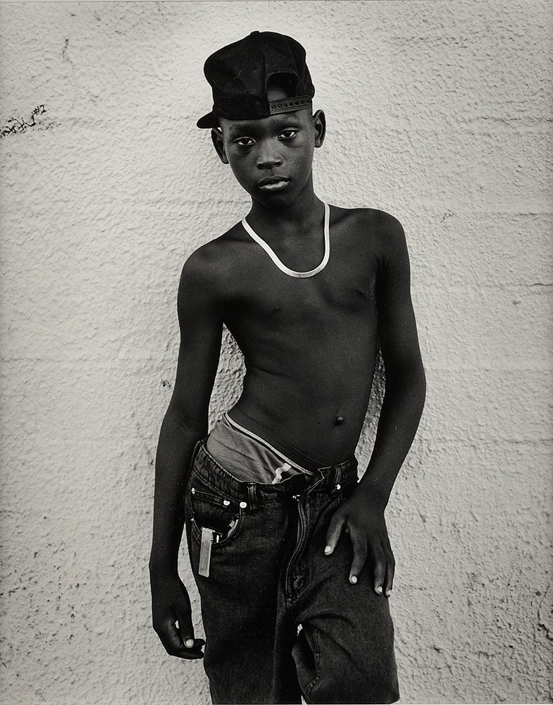 Earlie Hudnall, Jr., b. 1946, Hip Hop Galveston: Earlie Hudnall Jr.b. 1946Hip Hop Galveston1993silver gelatin print18.5 x 15 inchessigned versoProvenance: The Melvin Holmes Collection of African American Art, CAWhile Hudnall