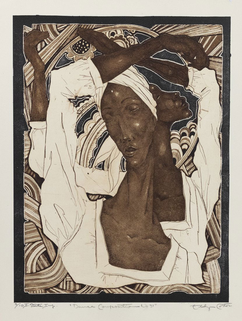Eldzier Cortor (1916-2015) - Dancer Composition No. 31 (1 of 1)