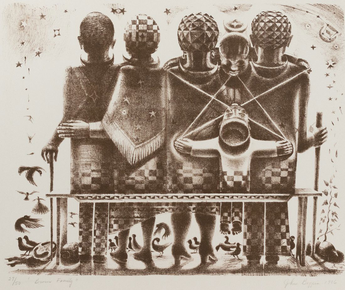 John Biggers (1924-2001) - Brown Family (Family of Six) (1 of 1)