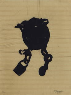 Melvin Edwards, b. 1937, Fragment and Shadows: Melvin Edwards b. 1937 Fragment and Shadows 2001 stenciled cotton rag pulp on vellum sheet 22 x 17 inches signed, dated and numbered 5/20