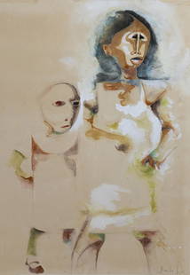 Zwelidumile Geelboi Mgxaji Mslaba "Dumile" Feni,: Zwelidumile Geelboi Mgxaji Mslaba "Dumile" Feni 1942-1991 Untitled 1979 watercolor on paper 24 x 16-1/2 inches (image) 24 x 18 inches (sheet) signed and dated