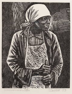 Elizabeth Catlett, 1915-2012, Survivor: Elizabeth Catlett 1915-2012 Survivor 1983 linocut on Arches paper 9-1/4 x 7-1/2 inches (image) 11-1/8 x 10 inches (sheet) signed, dated, and numbered 530/1000