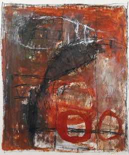 Cheryl Warrick, b. 1956, Untitled: Cheryl Warrick b. 1956 Untitled acrylic and graphite on paper Framed and matted Inscribed "Cheryl Warrick" verso 18 x 15 inches (image), 27 x 23.25 inches (as framed) Provenance: