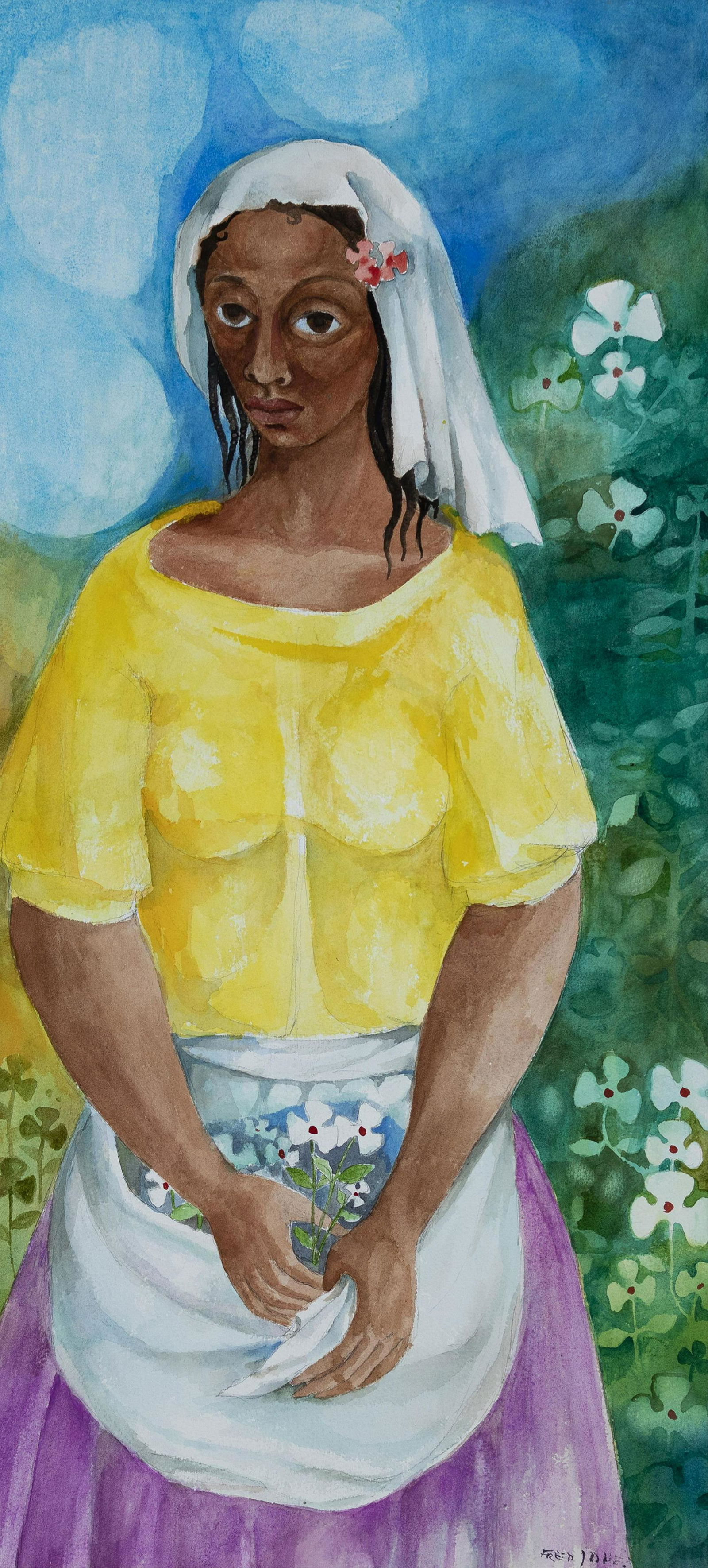 Frederick D. Jones, 1914-2005, Woman With Flowers (1 of 1)