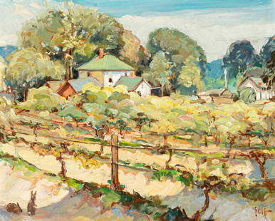 William Edouard Scott, 1884-1964, Rural Scene: William Edouard Scott1884-1964Rural Scenec. 1930oil on board13 x 16 inchessignedProvenance: Marie Young, San Rafael, CA ; Leslie Hindman Auction, 9/26/06 lot 90;Private collection, R