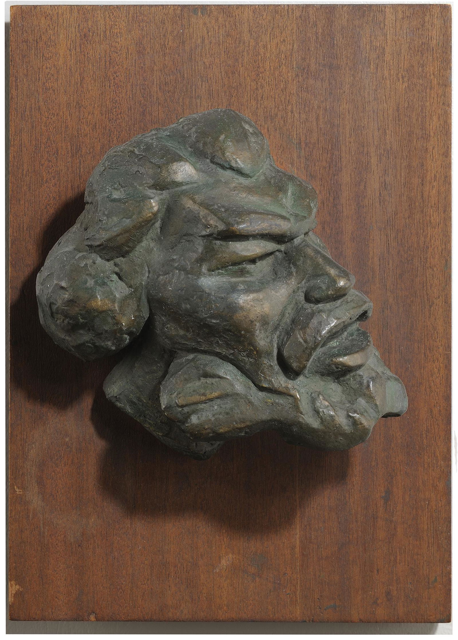 Robert Edmund Lee Jones, b. 1913, John Brown: Robert Edmund Lee Jonesb. 1913John Brownc. 1935painted plaster relief8 x 8 x 4-1/2 inchesProvenance: The Melvin Holmes Collection of African American Art, San Francisco, CA