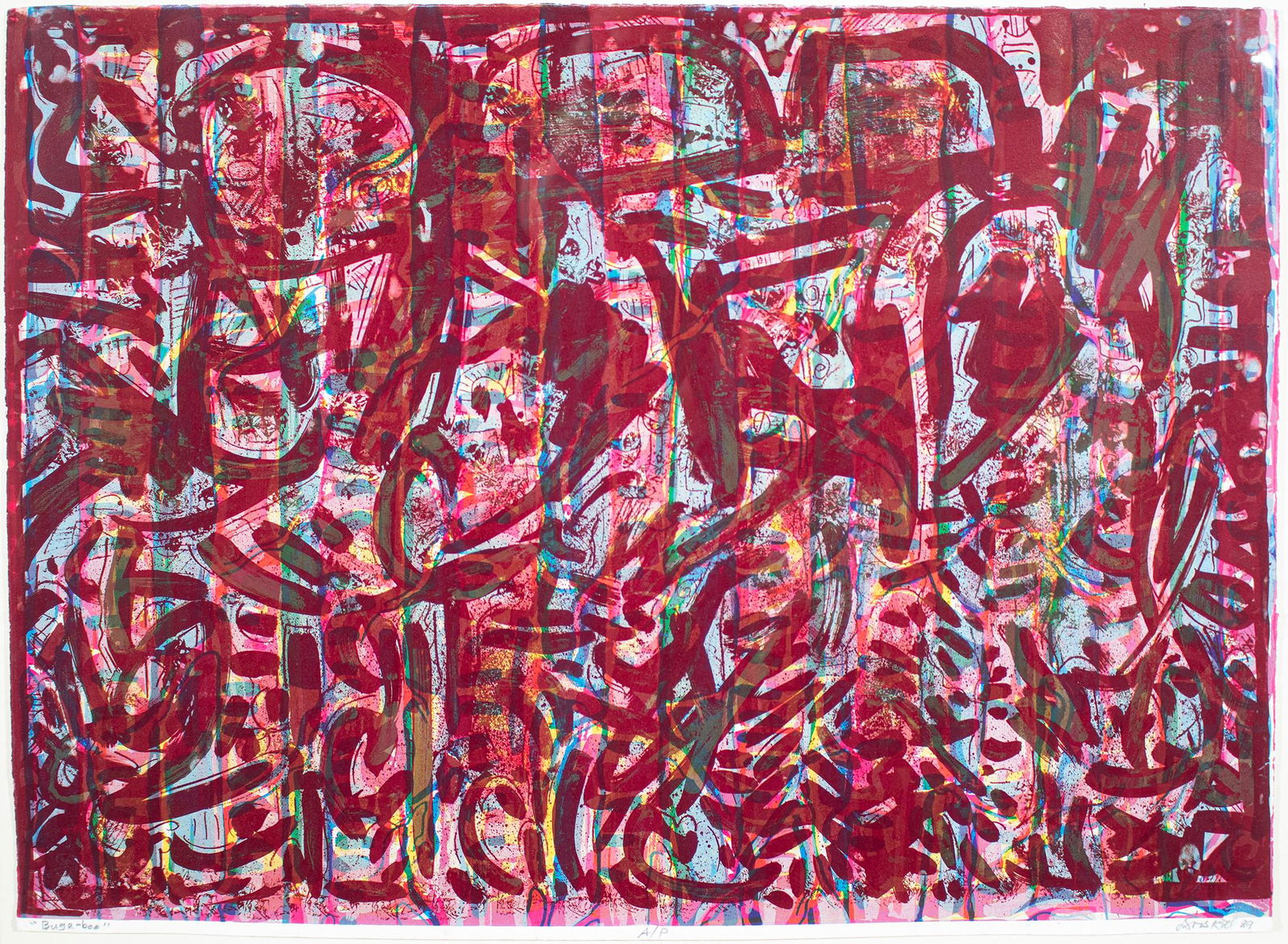 David Driskell, 1931-2020, Buga-boo: David Driskell1931-2020Buga-boo1989color screen print22 x 29 1/2 inchessigned and datedAP