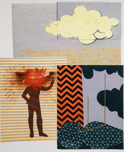 Sanford Biggers, b. 1970, Race Track Martyrs II: Sanford Biggersb. 1970Race Track Martyrs II2017Pigment print and silkscreen on laser cut canvas27-1/2 x 22-7/8 inchessigned, dated and numbered, 4/30 in pencil verso