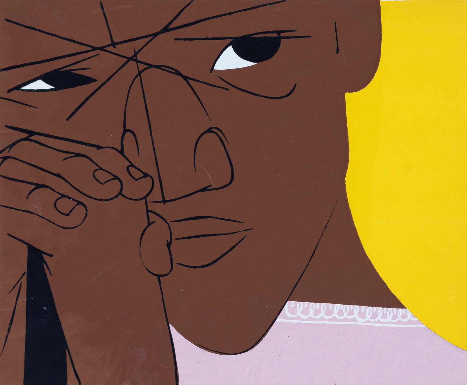 Roy Rudolph DeCarava, 1919-2009, Detail: Roy Rudolph DeCarava1919-2009Detail1949color screenprint on cream wove paper9-3/8 x 11-1/2 inches (image), full marginssigned, titled, numbered 18/32Provenance: Anne Kurakin, the artist's