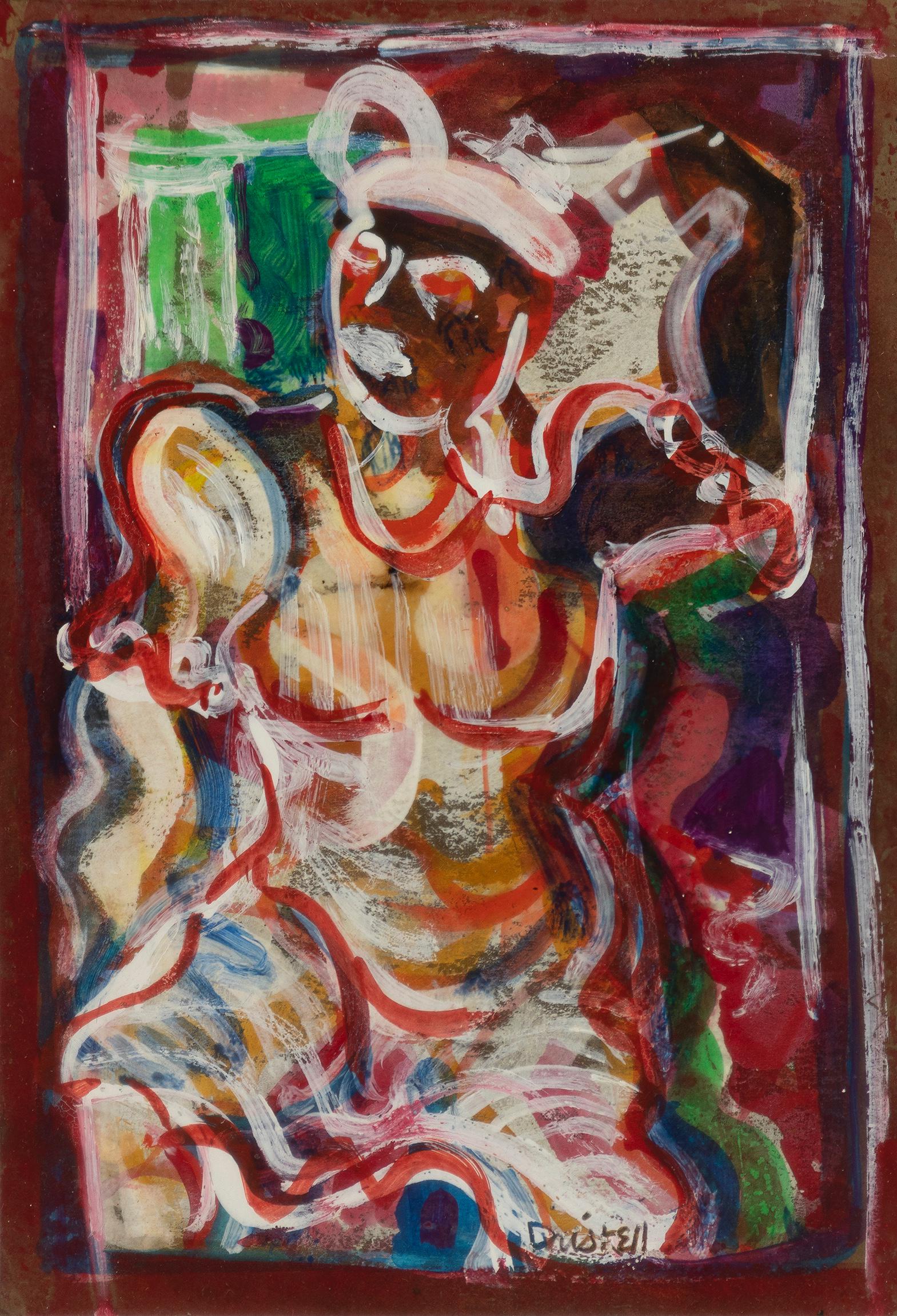 David Driskell, 1931-2020, Untitled: David Driskell1931-2020Untitledmixed media on paper8 x 5-1/2 inchessigned lower right
