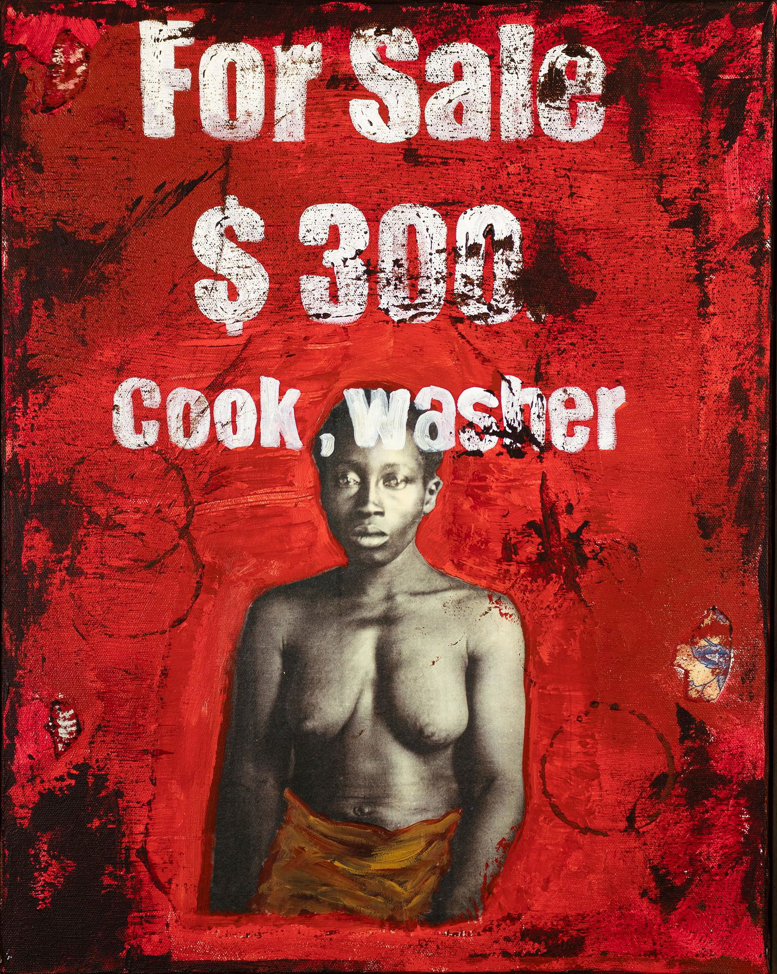 Cedric Smith, b. 1970, For Sale: Cedric Smithb. 1970For Sale2002acrylic and collage on canvas20 x 16 inchessigned, titled, and dated verso