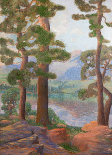 Aaron Douglas, 1899-1979, Untitled, Landscape: Aaron Douglas1899-1979Untitled, Landscapec. 1930oil on canvas52 x 38 inchessigned