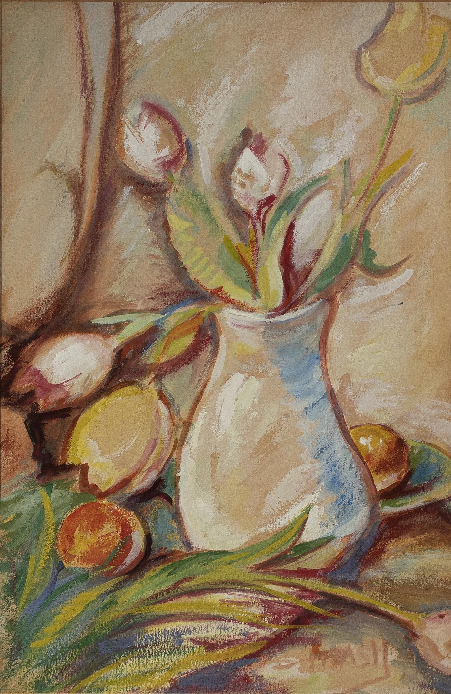 Dox Thrash, 1893-1965, Floral Still Life: Dox Thrash1893-1965Floral Still Lifec.1940watercolor on paper19 x 12-1/2 inchessignedProvenance: private collection, Philadelphia, PA