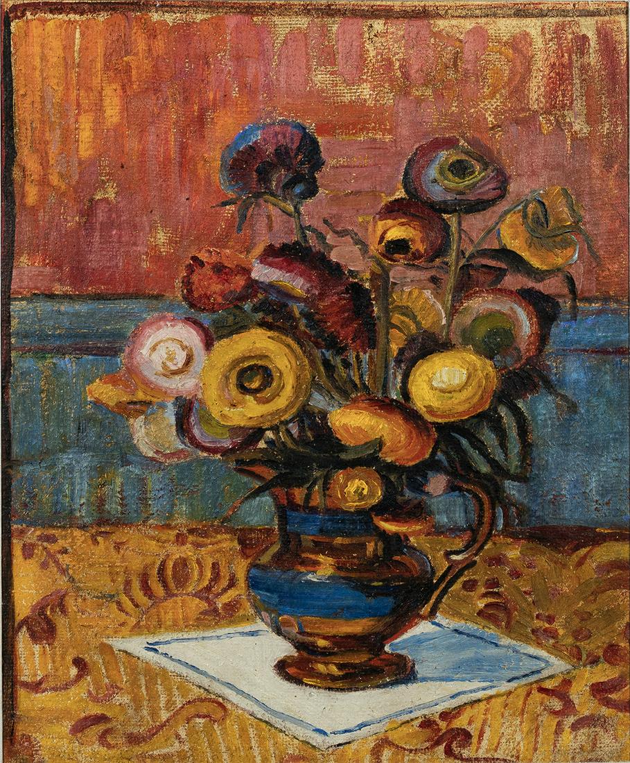 William H. Johnson, 1901-1970, Opstilling med Blomster (Floral Still Life) (1 of 2)