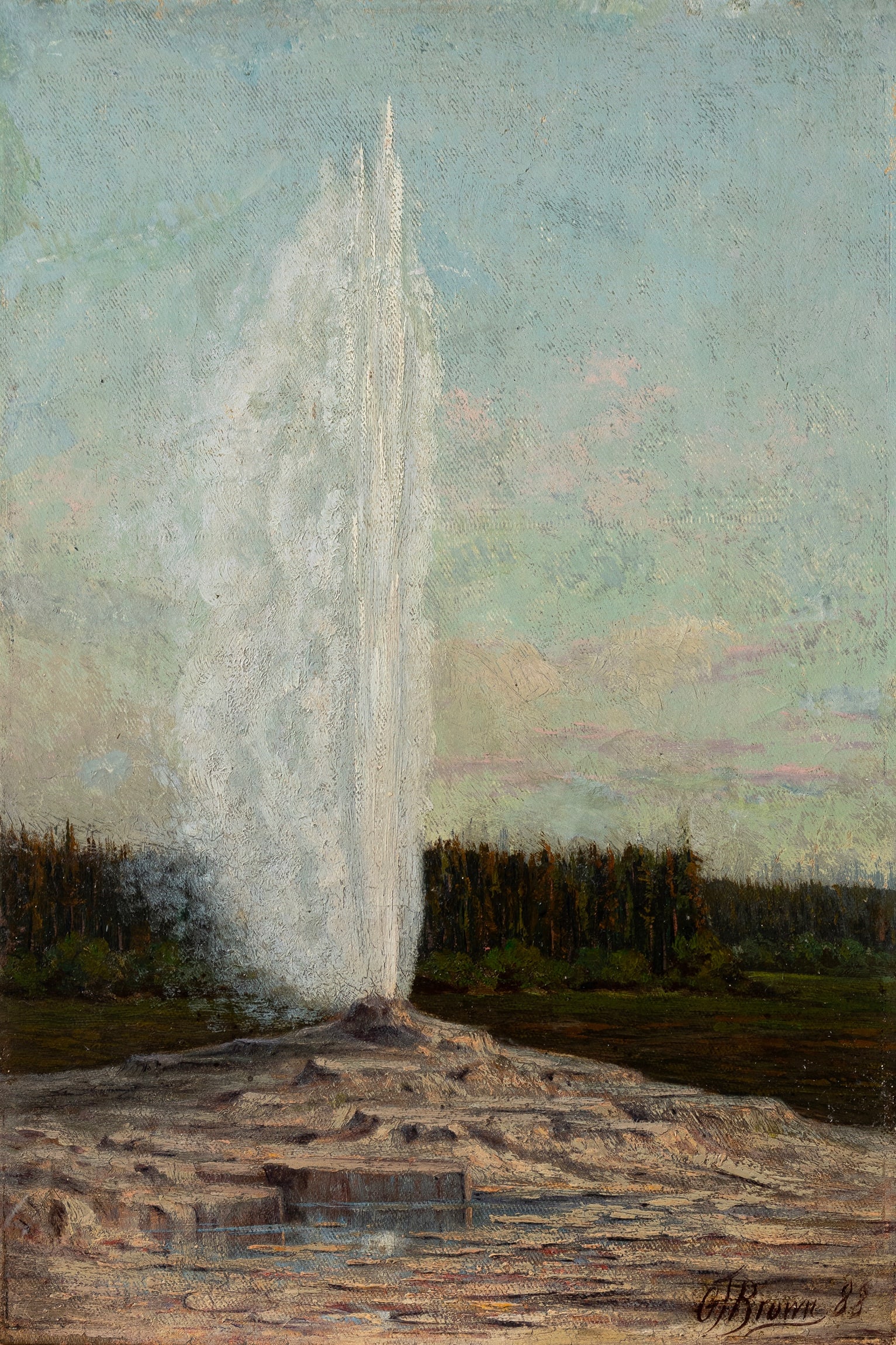 Grafton Tyler Brown, 1841-1918, Old Faithful Geyser, Yellowstone National Park (1 of 1)