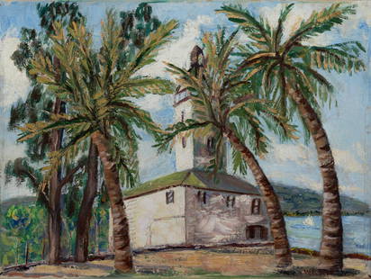 William Edouard Scott, 1884-1964, untitled, Haitian Mission: William Edouard Scott1884-1964untitled, Haitian Missionc. 1930oil on canvas board16 x 12 inchessignedProvenance: private collection, Dallas, TX