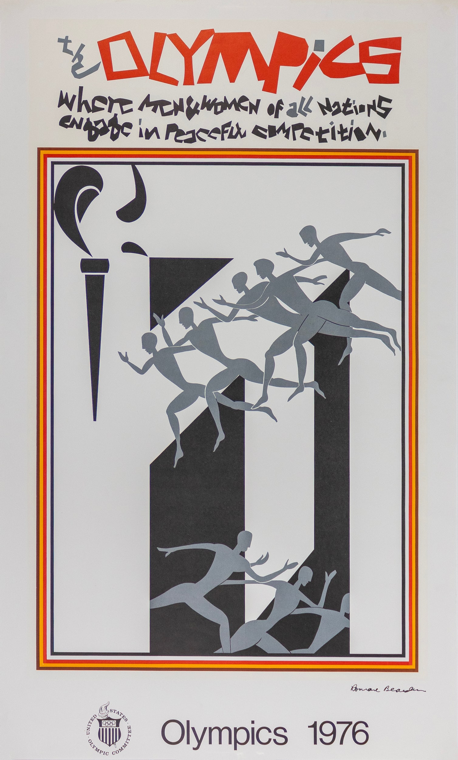 Romare Bearden, 1911-1988, Lot of two posters, The Olympics, Macbeth (1 of 2)