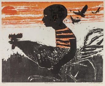 Walter Henry Williams, 1920-1988, Fighting Cock #3
