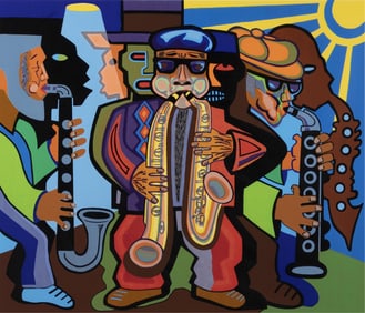 Melvin Clark, b. 1944, Bright Moments for Roland Kirk