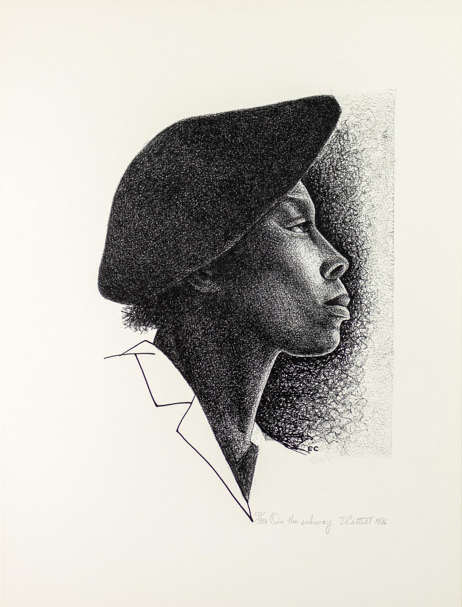 Elizabeth Catlett, 1915-2012, On the Subway (1 of 2)