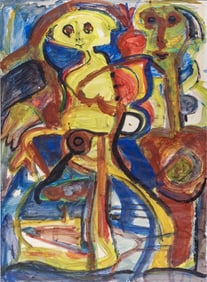 Herbert Gentry, 1919-2003, untitled, composition with figures