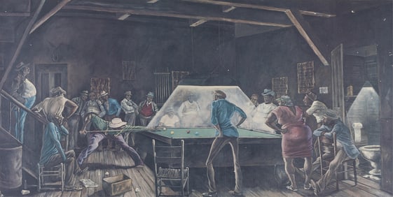 Ernie Barnes, 1938-2009, Main Street Pool Hall