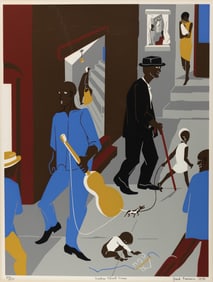 Jacob Lawrence, 1917-2000, Harlem Street Scene