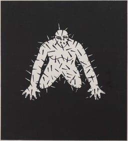 Belkis Ayon, 1967-1999, Sin Título (Sikan con puntas negras)