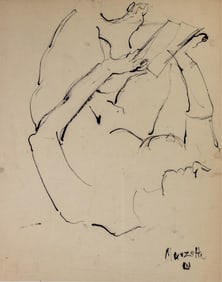 Marzette Watts, 1938-1998, untitled, abstracted figural form