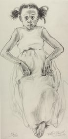 Ellen Powell Tiberino, 1937-1992, untitled, seated girl