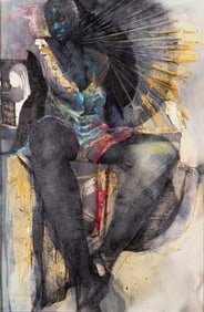 Paul D. Goodnight, b. 1946, untitled, Seated Woman