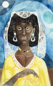 Frederick D. Jones, Jr., 1914-2004, Woman in a Yellow Dress