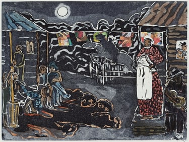 Curlee Raven Holton, b. 1951, Feel'n the Night