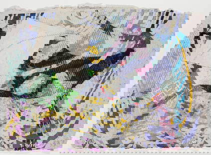 Sam Gilliam, 1933-2022, untitled: Sam Gilliam1933-2022untitled1999mixed media, monotype, collage, stitching on handmade paper22 x 28 inchessigned and dated, numbered 18/18Provenance: Collection of William Weege, Arena, Wis