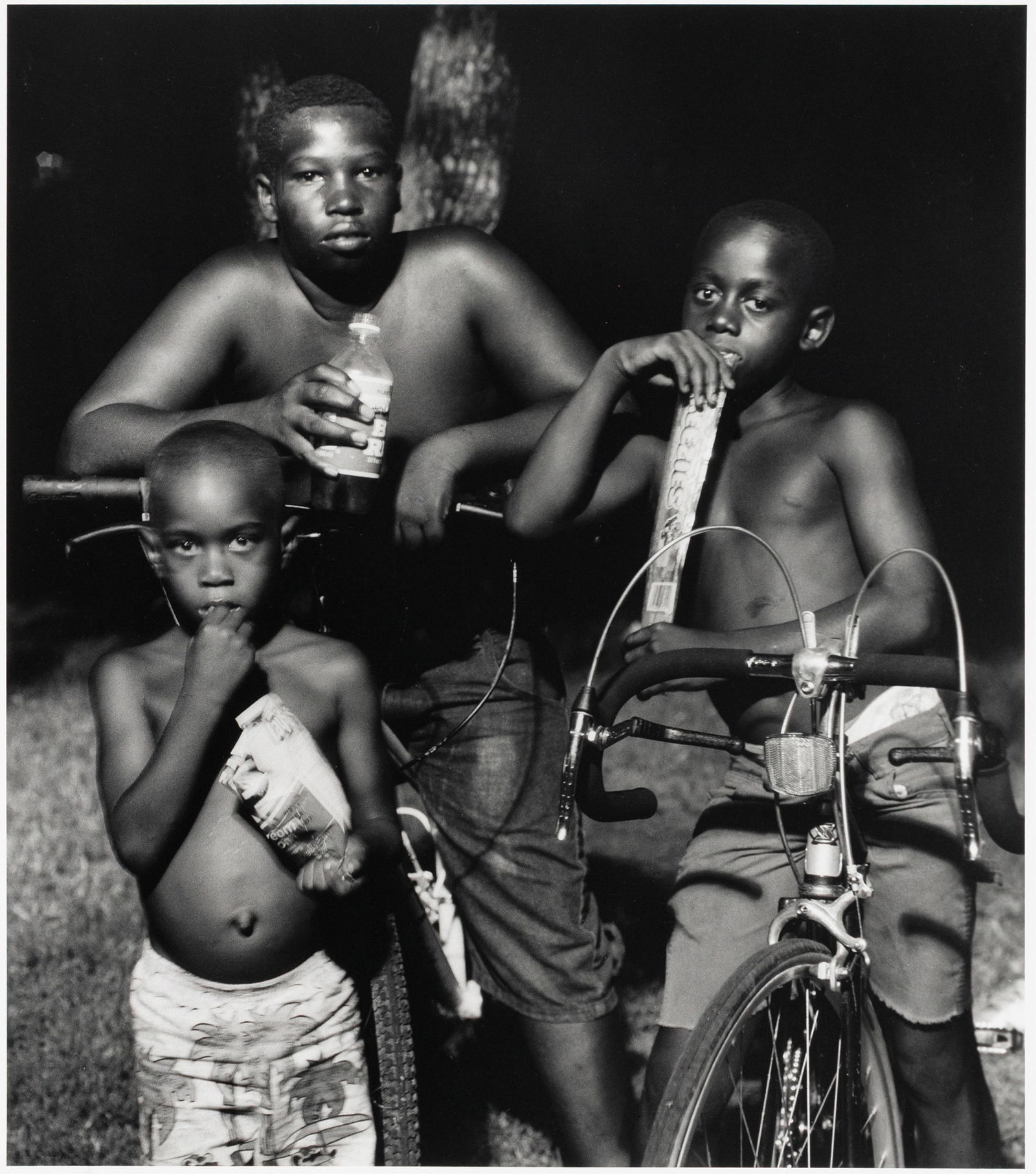 Earlie Hudnall, Jr, b. 1946, Break Time: Earlie Hudnall, Jrb. 1946Break Time1993gelatin silver print from Polaroid Type 55 Positive/Negative film17 x 15 inches (image), full marginssigned, dated, and titled