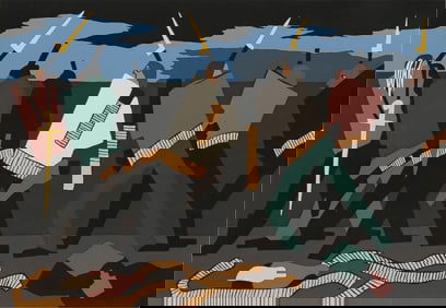 Jacob Lawrence, 1917-2000, Legend of John Brown # 20, John Brown held Harper's Ferry for 12 hours...
