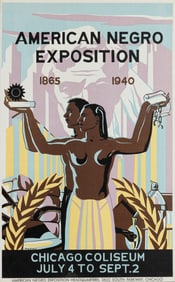 Robert Pious, 1908-1983, American Negro Exhibition Poster