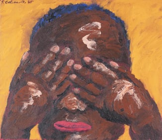 Robert Colescott, 1925-2009, Paintings I Promised Never to Paint: Man Crying