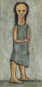 Irene V. Clark, 1927-1980, untitled, Girl with Pear