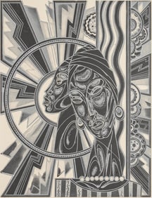 Eldzier Cortor, 1916-2015, Compositional Study No III
